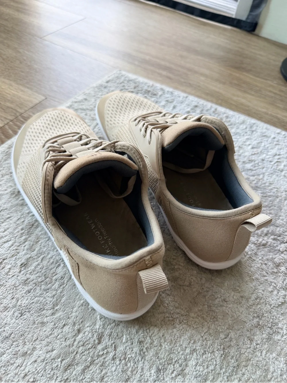 HIKE FOOTWEAR Healthy Freedom Barefoot Shoes Beige Men 8-8.5 Women 10-10.5